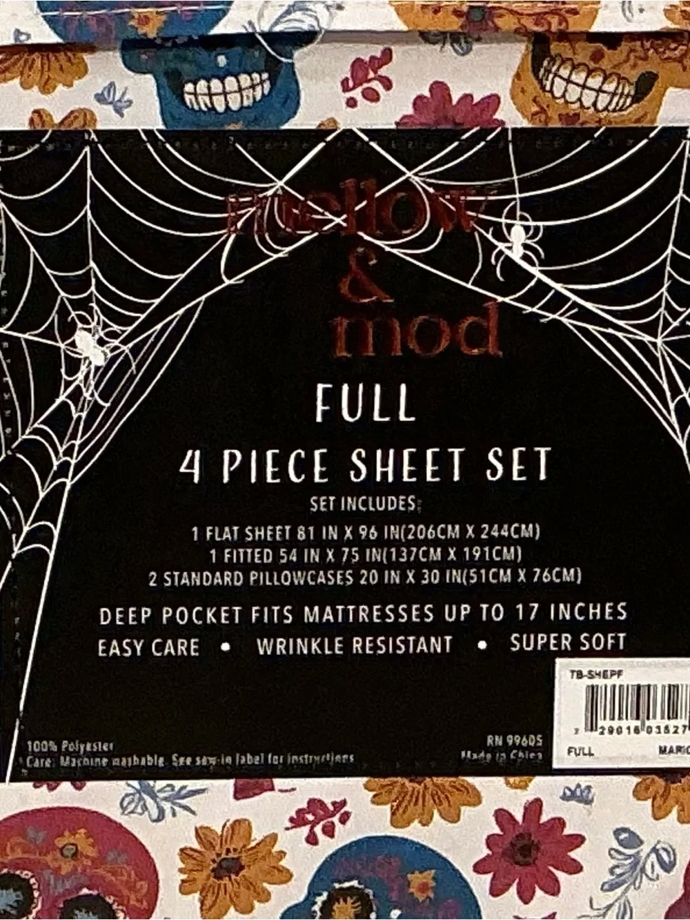 Mellow & Mod Halloween Sugar Skulls Full Sheet Set